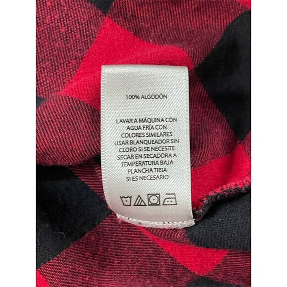 Beachlunchlounge Women's XL Red Plaid Button-Up Long Sleeve Shirt - Picture 6 of 9